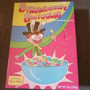 RICK & MORTY STRAWBERRY SMIGGLES CEREAL LIMITED EDITION NYCC FYE ACTUAL CEREAL